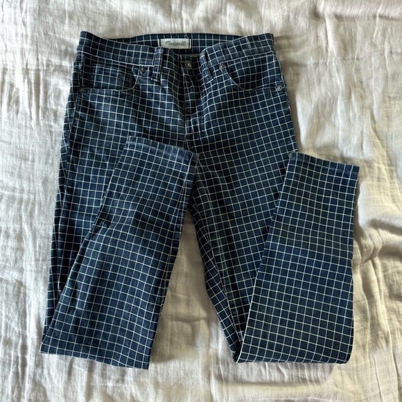 Madewell 9" High Rise Windowpane Edition Skinny Jeans, size 27 - Picture 5 of 7
